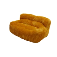 Canapé deux places moderne et minimaliste en velours côtelé, fauteuil paresseux en tissu éponge, idéal pour hôtel, villa, salon, appartement