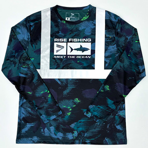 เสื้อตกปลาแถบสะท้อนแสงแบบมองเห็นได้ชัดเจน UPF50+ แห้งเร็ว ระบายอากาศได้ดี ป้องกันแสงแดดทั้งกลางวันและกลางคืน สำหรับสวมใส่ได้ตลอดวัน - Product Image 1