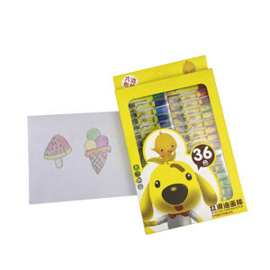 Kawaii Cute Cartoon Hexagonal Shape Crayons Set with Custom 12 24 36 Colors Clear <b>Paper</b> Box - Product Image 3