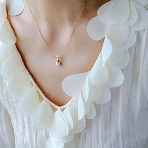 Collar de Perlas de Imitación Moderno con Cadena para Clavícula, Acero Inoxidable, Chapado en Oro, Modelo ZSN-180 - Product Image 4