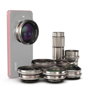 Objectif de téléphone rétro à monture T 8mm 16mm 45mm/75mm Macro 60mm 1.55x AF ABS/Verre Fisheye <span class=keywords><strong>pour</strong></span> <span class=keywords><strong>iPhone</strong></span> VIVO <span class=keywords><strong>pour</strong></span> 14/15 Ultra - Product Image 1
