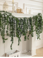 Weiche und dicke 78,7 Zoll große Weihnachtsgirlande aus realistischem PE für Kamin, Wand, Innen- und Außenbereich, Feiertagsfeier