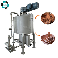 GUSU 500L Moulin à billes en SUS304 pour chocolat, raffineur de masse de cacao, machine de broyage fin pour pâte d'arachide, d'amande et de noix, traitement du chocolat