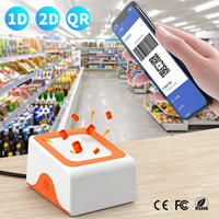 Escáner de Códigos QR 2D de Escritorio JR P8 Naranja, USB Plug & Play, Lector de Pagos Móviles Dinámicos Alipay WeChat