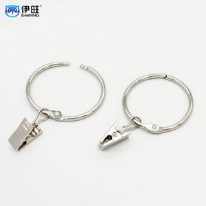 Anneaux de draperie de livraison rapide Clips de rideau Crochet Anneaux de rideau en métal avec clips - Product Image 4