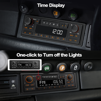 Grandnavi Classic Car Retro 1 DIN Radio AM/FM Lecteur MP3 Ports USB/AUX Haut-parleur intégré Amplificateur de son haute résolution FLAC/WAV 12V SD