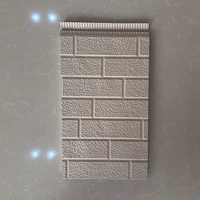 Panneau mural en métal de 16 mm, isolé en PU, pour la décoration et la finition des façades de villas