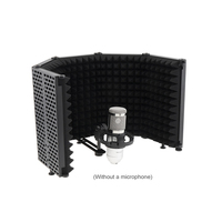 Microphone de studio professionnel BM800, mousse d'enregistrement, filtre anti-pop, pare-brise pliable, accessoires de protection contre le vent