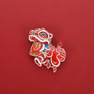 Adesivi Magnetici Creativi per Frigorifero con Danza del Leone Festiva, Stile Cinese Carino in Resina Sintetica per il Nuovo <span class=keywords><strong>Anno</strong></span> - Product Image 3