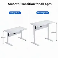 Bureau d'étude pour enfants avec écran LED, tiroir de rangement, réglage électrique de la hauteur et inclinaison, moteur unique, pour peinture artistique
