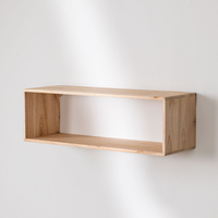 Étagère murale en bois simple et moderne Vêtements portables Chapeaux Affichage Meubles de maison Organisation murale en bambou