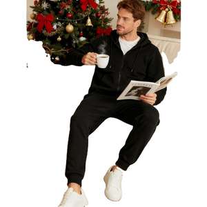 New 2026 Custom Logo Spandex/Polyester Breathable Sporty Full Zip Tracksuit Hoodie Jogger Two Piece Jogging Sweat <b>Suits</b> for <b>Men</b> - Product Image 5