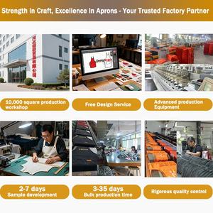 Delantales de Lona Negros y Beige con Hebilla Ajustable y Logotipo Personalizado, Delantales sin Mangas Transpirables y Suaves para Camareros de Restaurante - Product Image 5
