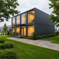 Maison préfabriquée en conteneur à économie d'énergie et respectueuse de l'environnement, design moderne et durable, hôtel, école, garantie de 5 ans
