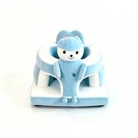 Siège de sol pour enfant en peluche, design extra large et profond, design animalier doux, support dorsal, base antidérapante, rembourrage en coton PP, matériau en polyester