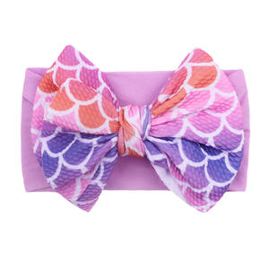 Hochwertiges süßes Design Blumen bogen Stirnband Neugeborenes Baby Haarschmuck Elastic Nylon Bow Baby Girl Stirnband - Product Image 6