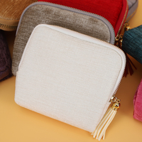 SIFOO Pochette de rangement pour bijoux personnalisée avec logo, sac de voyage portable pour boucles d'oreilles et bracelets, organiseur de bijoux en microfibre coloré