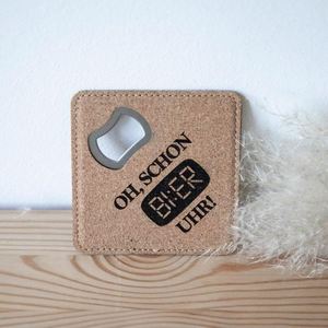 In Stock Square <b>Cork</b> <b>Bottle</b> Opener Cover Christmas Beer Wine Opener Gift Coaster <b>Bottle</b> Opener - Product Image 4