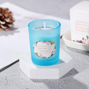 Taza de cristal de color personalizada, vela perfumada, fragancia sin humo, recuerdo de cera de soja, estilo moderno para Navidad - Product Image 2