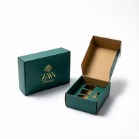 Boîtes d'expédition personnalisées avec impression d'un côté, boîte cadeau avec compartiment intérieur imbriqué pour cosmétiques de luxe, boîte en carton ondulé pour envoi postal