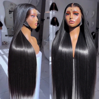Perruques 13x6 en cheveux vietnamiens bruts lisses, sans colle, avec dentelle frontale HD transparente, perruques en cheveux vierges Remy ultra-lisses