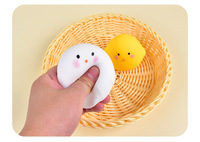 Jouet Squishy Poussin Rond Adorable en TPR Souple, Jouet Anti-Stress et de Décompression pour Enfants, Idéal pour Fêtes et Cadeaux de Vacances