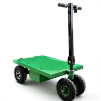 Chariot électrique portable à quatre roues, structure pliable, plateforme pour rampe d'ascenseur, chariot à marchandises pliable, chariot électrique pliable