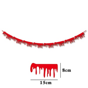 Guirnalda de Araña de Fieltro y Tela No Tejida con Efecto Sangre para Halloween, Decoración de Fiesta de Cumpleaños, Sin Asta de Bandera - Product Image 3