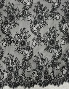 قماش دانتيل شانتيلي فرنسي AFFINITY صديق للبيئة من البوليستر والنايلون مزين بحواف رمشية مناسب لفساتين الزفاف النسائية والستائر ومفارش المائدة - Product Image 4