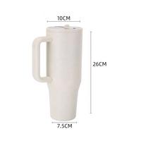 Beauchy 2026 Nouvelle Grande Bouteille Isotherme en Acier Inoxydable de 40 oz avec Poignée et Paille Rabattable pour Voyages en Extérieur