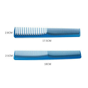 Peines de plástico desechables de doble cara y dientes anchos para peluquería, color azul, venta al por mayor - Product Image 4