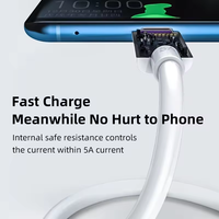 Cable Adaptador USB Tipo C de 0.25M, Cable de Carga Rápida 3.0 de 5A, Cable de Datos para Cargador USB-C con Función de Carga Rápida de 3A