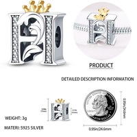 Breloques pendantes en cuivre plaqué argent 925, lettres personnalisées, accessoires créatifs pour bracelets DIY, bijoux pour femmes, vente en gros, export