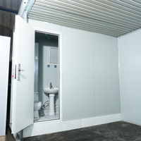 Toilettes portables en panneaux sandwich d'acier, conteneur de luxe préfabriqué, taille et couleur personnalisables, usage domestique, design moderne