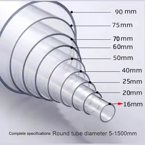 Naxilai Acrylique <span class=keywords><strong>Tube</strong></span> 70mm Haute Transparence PMMA Tubes Creux <span class=keywords><strong>Plexi</strong></span> Verre Tuyau pour Aquarium avec Service de Coupe - Product Image 3