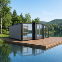 Maison conteneur extensible de 20 pieds, de luxe, 3 chambres, préfabriquée, modulaire, moderne, pliable, type mini-villa pour le marché résidentiel