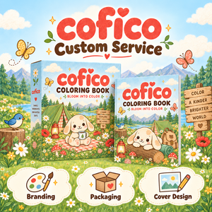 <span class=keywords><strong>Livre</strong></span> de coloriage personnalisé KAIX Cozy, couverture de dessin animé de chien personnalisée, livres de coloriage pour enfants, emballage personnalisé avec logo de marque - Product Image 3