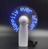 Nuovo Mini portatile a portata di mano batteria con messaggio personalizzato batteria potente Fan Party Favor Led Glow Light up messaggio Fan