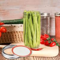 Vente en gros de bocal Mason en verre lisse de 24oz contenant hermétique à large ouverture pour les aliments pour le stockage des aliments