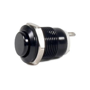 Interrupteur à bouton-poussoir momentané 12 mm à tête ronde haute (ON)-OFF normalement ouvert, boîtier en alliage d'aluminium, étanche, 12V 24V 36V 110V 220V - Product Image 1