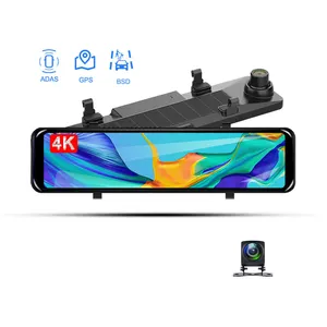 4K Dual Cams Dash Cam 12 "Mirror Car DVR con WIFI GPS ADAS funzione BSD 24H Monitor di parcheggio specchietto retrovisore Car Black Box