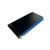 BANGBANG 1x16 Boîtier de terminaison PLC en cassette, Montage en rack SC, Répartiteur optique ODF, Panneau de brassage fibre optique FTTH, Acier laminé à froid