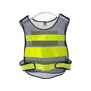 HBC cheap high visibility industrial safety wear hi vis vest custom logo safety reflective safety straps vest