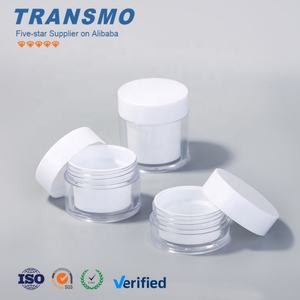 Private Label Airless Cream Jar Customized Bamboo Cream Jar Oem Cream Jars 50 ml <b>Glass</b> <b>Plastic</b> with Free Samples - Product Image 1