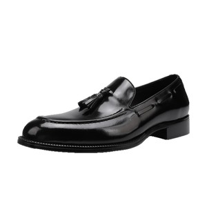 Zapatos de Hombre de Cuero Negro con Punta Redonda, Estilo Casual para Oficina, Forro de Cuero Genuino, Suela de Goma - Product Image 1