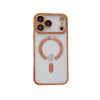 Étui magnétique en TPU, protection intégrale à 360°, placage magnétique, design transparent, grande fenêtre, compatible avec 17