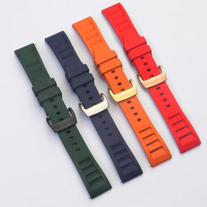 Correa deportiva de goma de flúor de 20 22mm, hebilla de mariposa clásica, correa de reloj de goma para <span class=keywords><strong>Samsung</strong></span> <span class=keywords><strong>Galaxy</strong></span> <span class=keywords><strong>Watch</strong></span> 4/5, 40mm, 44mm, <span class=keywords><strong>5pro</strong></span>, 45mm - Product Image 2