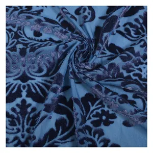 The manufacturer supplies women's clothing fabric KS velvet knitting burnout Korean velvet