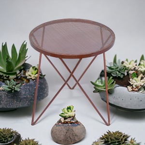 Round Metal <b>Copper</b> Coffee Tea <b>Table</b> Unique Modern Design Living room side <b>table</b> for home hotel restaurant usage - Product Image 5