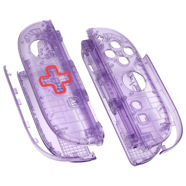 ExtremeRate Dpad Version Transparent Replacement Joycon Shell for Nintendo Switch 2 - Clear Housing Case Kit